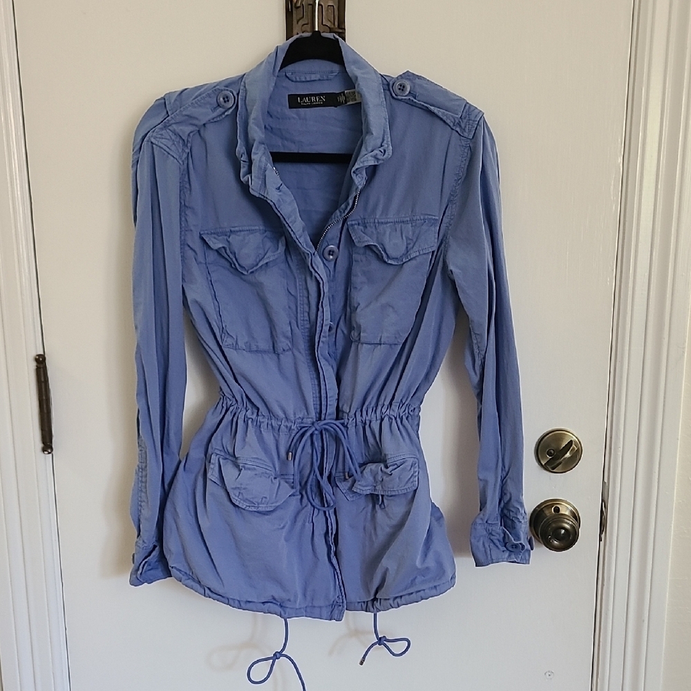 Ralph Lauren Blue Utility Jacket with Drawstring Waist
